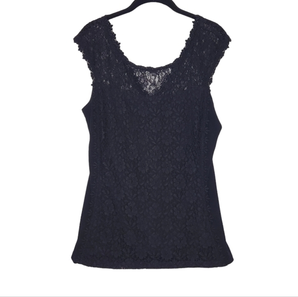 Express lace front v back tank black large - Picture 1 of 16